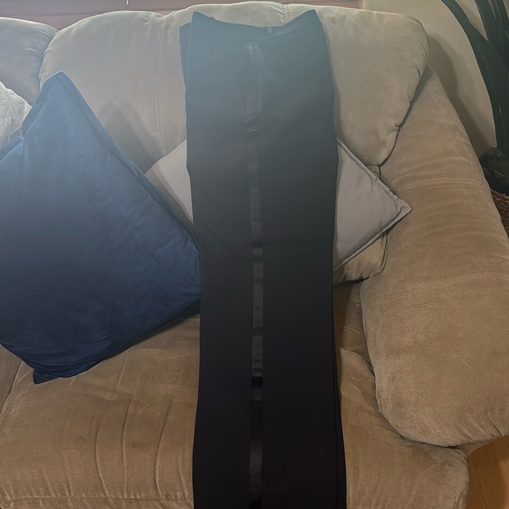 Women’s dress pants black with satin design